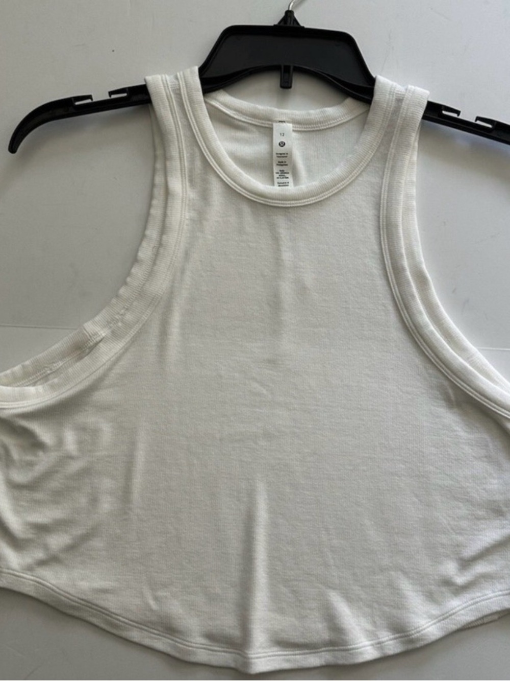 Lululemon White Racerback Cropped Tank Top - Picture 5 of 5